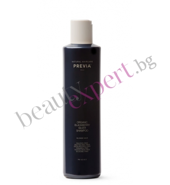 Previa - Silver Shampoo - Органик шампоан за руса и бяла коса с екстракт къпина 300 мл